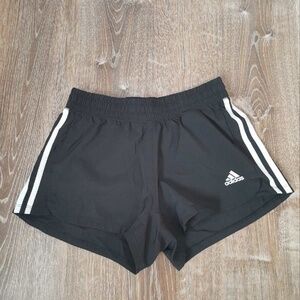 Adidas womens pacer training 3 stripes woven shorts